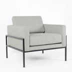Fauteuil club moderne HomePop rembourré avec cadre en métal