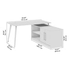 Vista 60W L Shaped Desk with Storage Cabinet