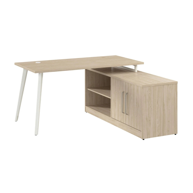 Vista 60W L Shaped Desk with Storage Cabinet