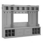 Woodland Full Entryway Storage Set with Coat Rack by Bush Furniture