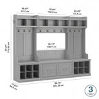 Woodland Full Entryway Storage Set with Coat Rack by Bush Furniture