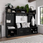 Woodland Full Entryway Storage Set with Coat Rack by Bush Furniture