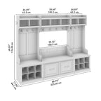 Woodland Full Entryway Storage Set with Coat Rack by Bush Furniture