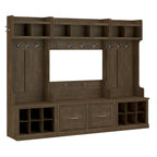 Woodland Full Entryway Storage Set with Coat Rack by Bush Furniture