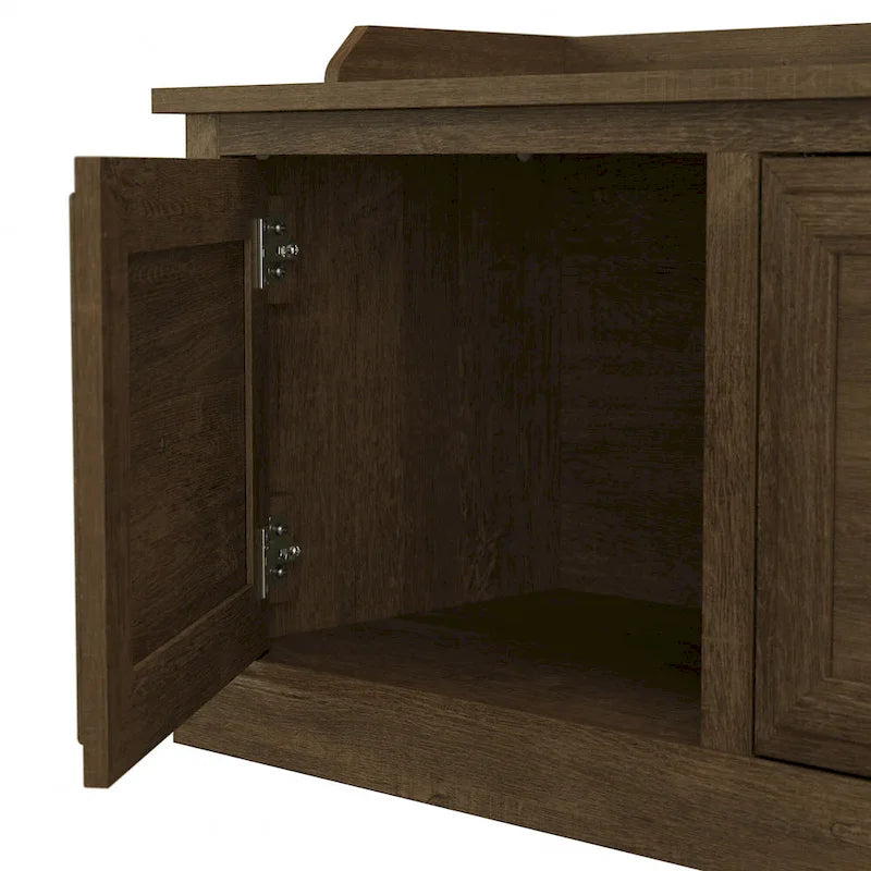 Woodland Full Entryway Storage Set with Coat Rack by Bush Furniture