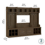 Woodland Full Entryway Storage Set with Coat Rack by Bush Furniture
