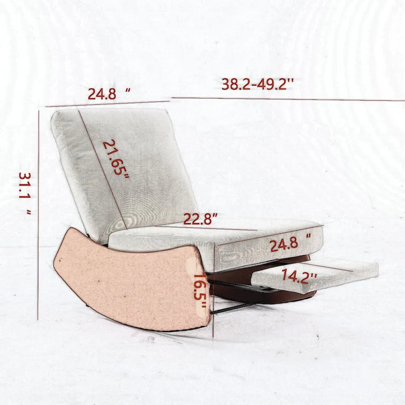 Modern Rocking Chair Recliner with Footrest