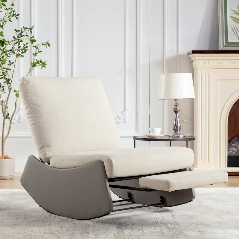 Modern Rocking Chair Recliner with Footrest