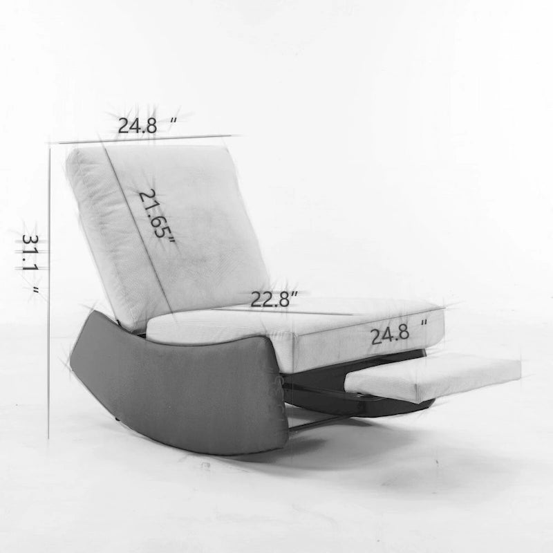 Modern Rocking Chair Recliner with Footrest