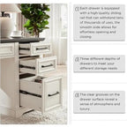 58 Large Computer Desk with Drawers, Embossed Texture Office Desk