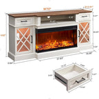 Fireplace TV Stand for 80 Inch TV, Entertainment Center,Media Console