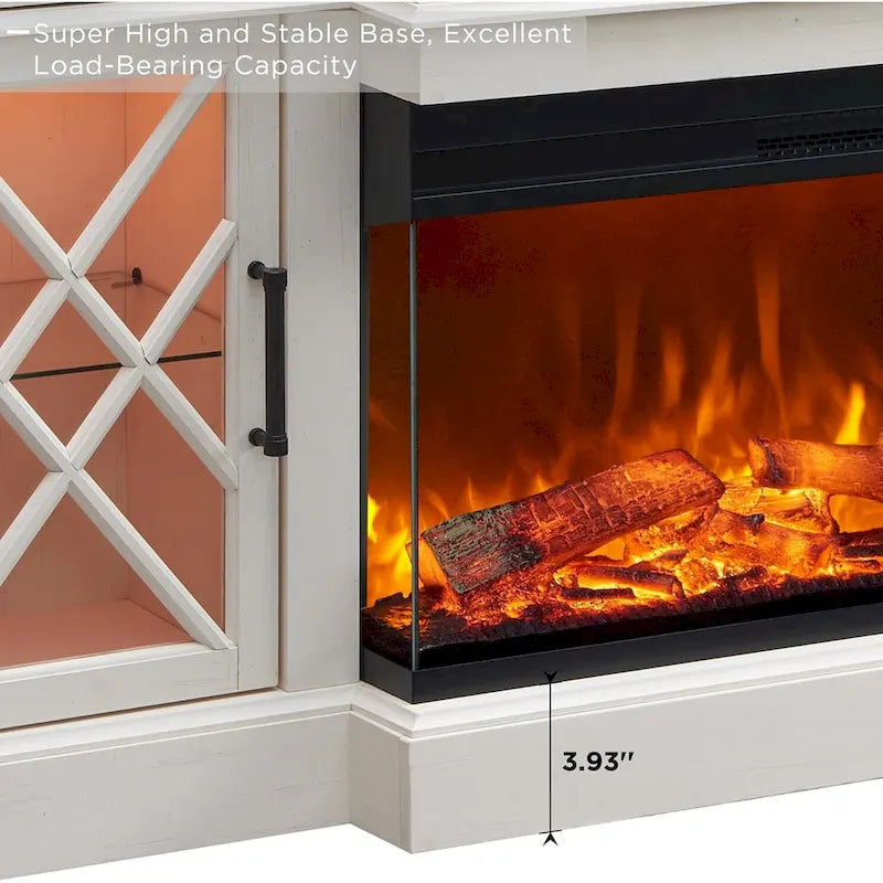 Fireplace TV Stand for 80 Inch TV, Entertainment Center,Media Console