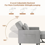 Canapé-lit convertible 3-en-1, Canapé-chaise dépliable, Lit pliant convertible pour salon