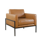 Fauteuil club moderne HomePop rembourré avec cadre en métal