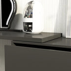 Commode pivotante 32,7H et bureau coiffeuse 6 tiroirs Blanc/Noir