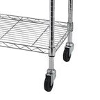Étagère métallique à 5 niveaux avec roulettes - (59,06 x 17,72 x 70,87)