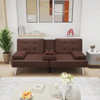Canapé Futon Convertible Homall avec Porte-gobelets et Oreillers