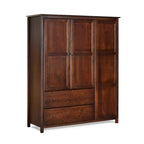 Grain Wood Furniture Armoire Shaker en bois à 3 portes - 60x72x22