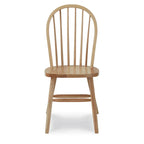 Chaise de salle à manger à dossier fuseau Windsor en bois massif International Concepts
