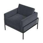 Fauteuil club moderne HomePop rembourré avec cadre en métal