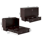 Lit escamotable coffre Chelsea Queen avec matelas