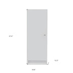 HomeRoots 47 Armoire de cuisine ou de rangement en bois blanc - 16,9' X '47,4' X '12,3