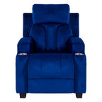 Fauteuil inclinable de luxe pour enfants avec repose-pieds, appuie-tête et 2 porte-gobelets, en microfibre, pour les enfants de 3 ans et plus