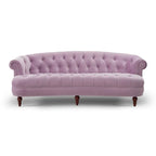 Canapé capitonné chesterfield La Rosa 84 en velours, style moderne du milieu du siècle