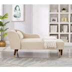 Modern Chaise Lounge Chair with Velvet Upholstery - 29.50 x 55.90 x 28.70