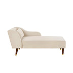 Modern Chaise Lounge Chair with Velvet Upholstery - 29.50 x 55.90 x 28.70