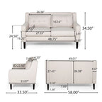 Galene Contemporary Fabric Loveseat by  - 58.00 W x 33.50 L x 34.50 H