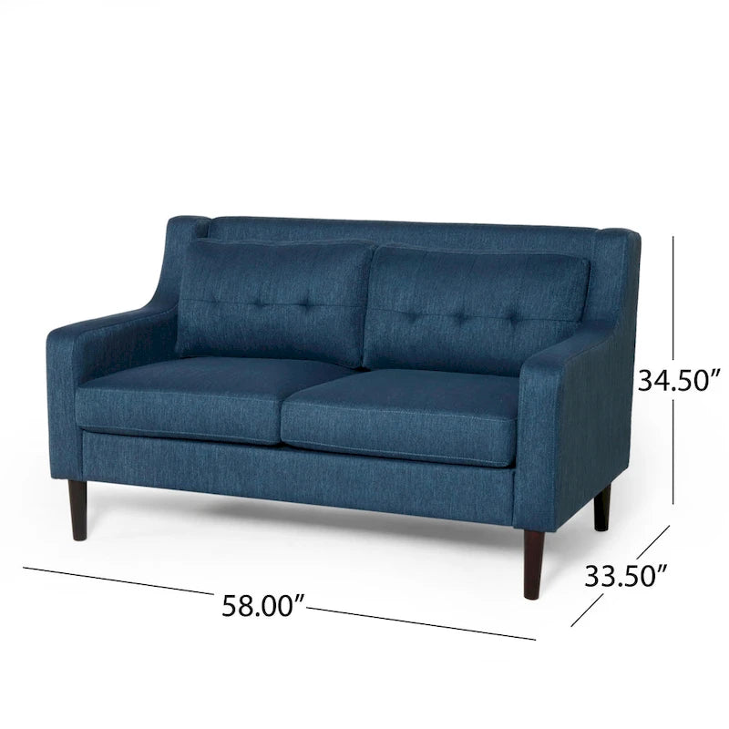 Galene Contemporary Fabric Loveseat by  - 58.00 W x 33.50 L x 34.50 H
