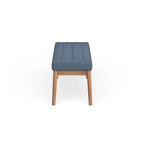 Saxon Mid-century Tufted Fabric Ottoman Bench by  - 43.00 L x 15.75 W x 17.00 H