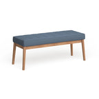 Saxon Mid-century Tufted Fabric Ottoman Bench by  - 43.00 L x 15.75 W x 17.00 H