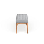 Saxon Mid-century Tufted Fabric Ottoman Bench by  - 43.00 L x 15.75 W x 17.00 H