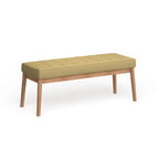 Saxon Mid-century Tufted Fabric Ottoman Bench by  - 43.00 L x 15.75 W x 17.00 H