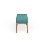 Saxon Mid-century Tufted Fabric Ottoman Bench by  - 43.00 L x 15.75 W x 17.00 H