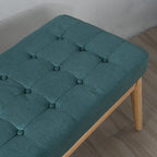 Saxon Mid-century Tufted Fabric Ottoman Bench by  - 43.00 L x 15.75 W x 17.00 H