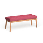 Saxon Mid-century Tufted Fabric Ottoman Bench by  - 43.00 L x 15.75 W x 17.00 H