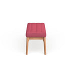 Saxon Mid-century Tufted Fabric Ottoman Bench by  - 43.00 L x 15.75 W x 17.00 H