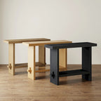 Virgo Farmhouse 2-Tier Console Table in Wire-Brushed Wood Finish