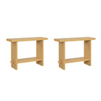 Virgo Farmhouse 2-Tier Console Table in Wire-Brushed Wood Finish
