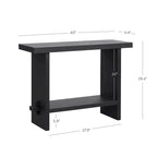 Virgo Farmhouse 2-Tier Console Table in Wire-Brushed Wood Finish