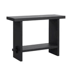 Virgo Farmhouse 2-Tier Console Table in Wire-Brushed Wood Finish