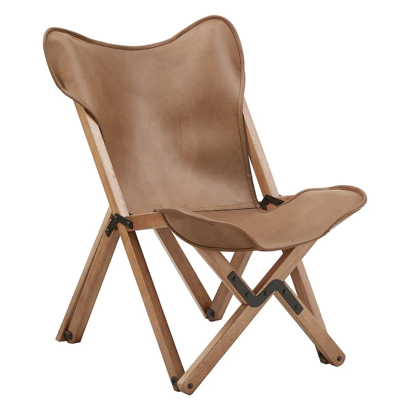 Cantu Genuine Top Grain Leather Tripolina Sling Chair by