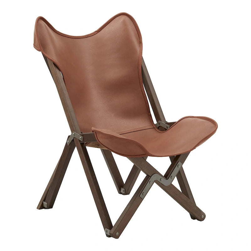 Cantu Genuine Top Grain Leather Tripolina Sling Chair by