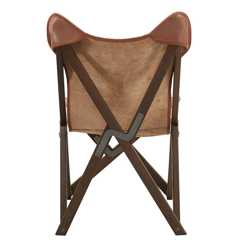 Cantu Genuine Top Grain Leather Tripolina Sling Chair by