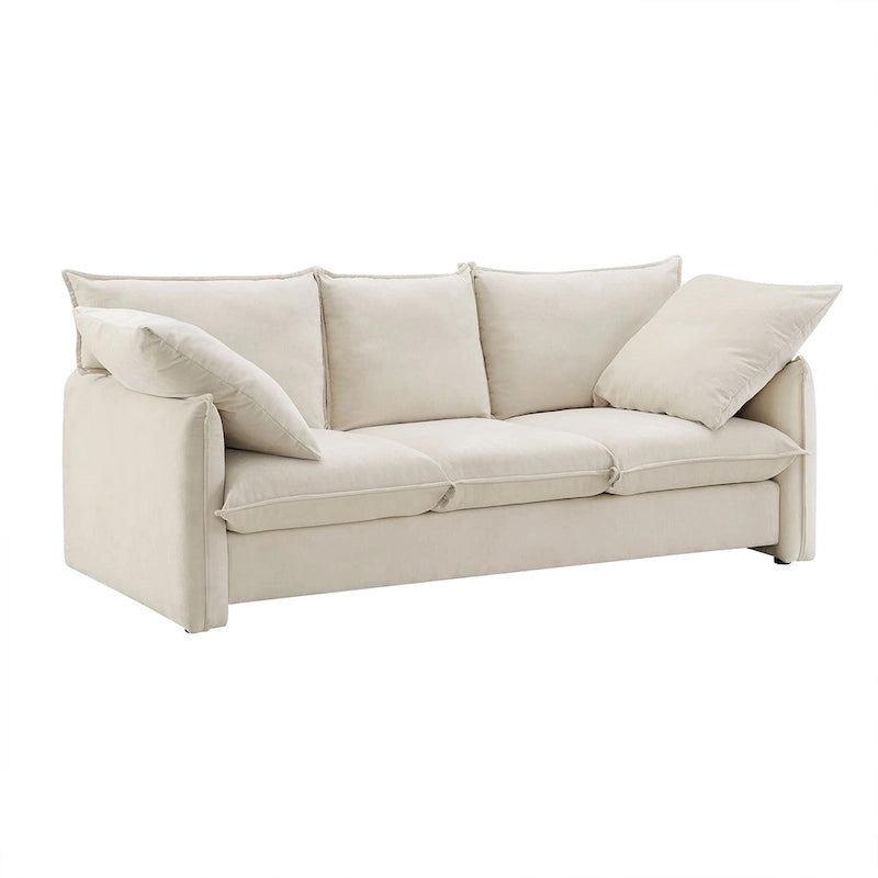 Mid-Century Modern 3-Seater Soft Sofa for Living Room, Apartment, Lounge, Bedroom