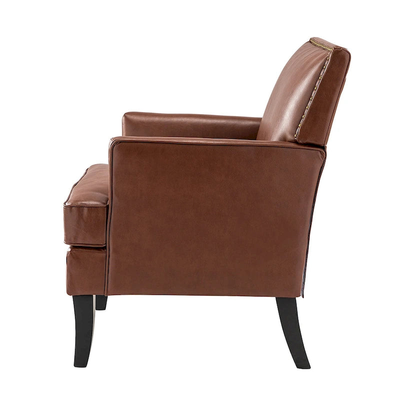 Nileus Modern Classic Polyester Accent Chair with Solid Wooden Legs Set of 2 by
