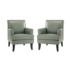 Nileus Modern Classic Polyester Accent Chair with Solid Wooden Legs Set of 2 by